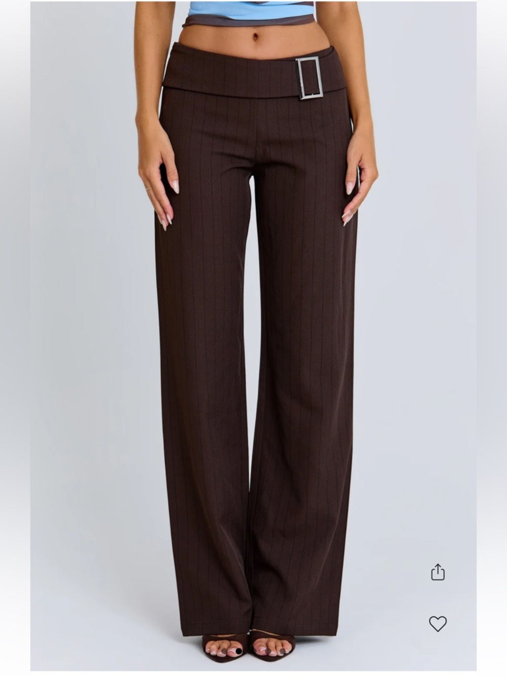 NWT Outcast Brown Pants with Buckle - Picture 2 of 4